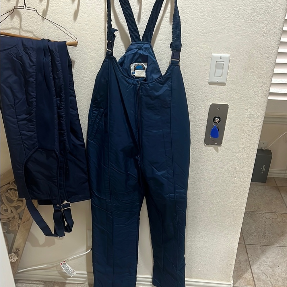 Men's Navy Blue Ski Bib Overalls